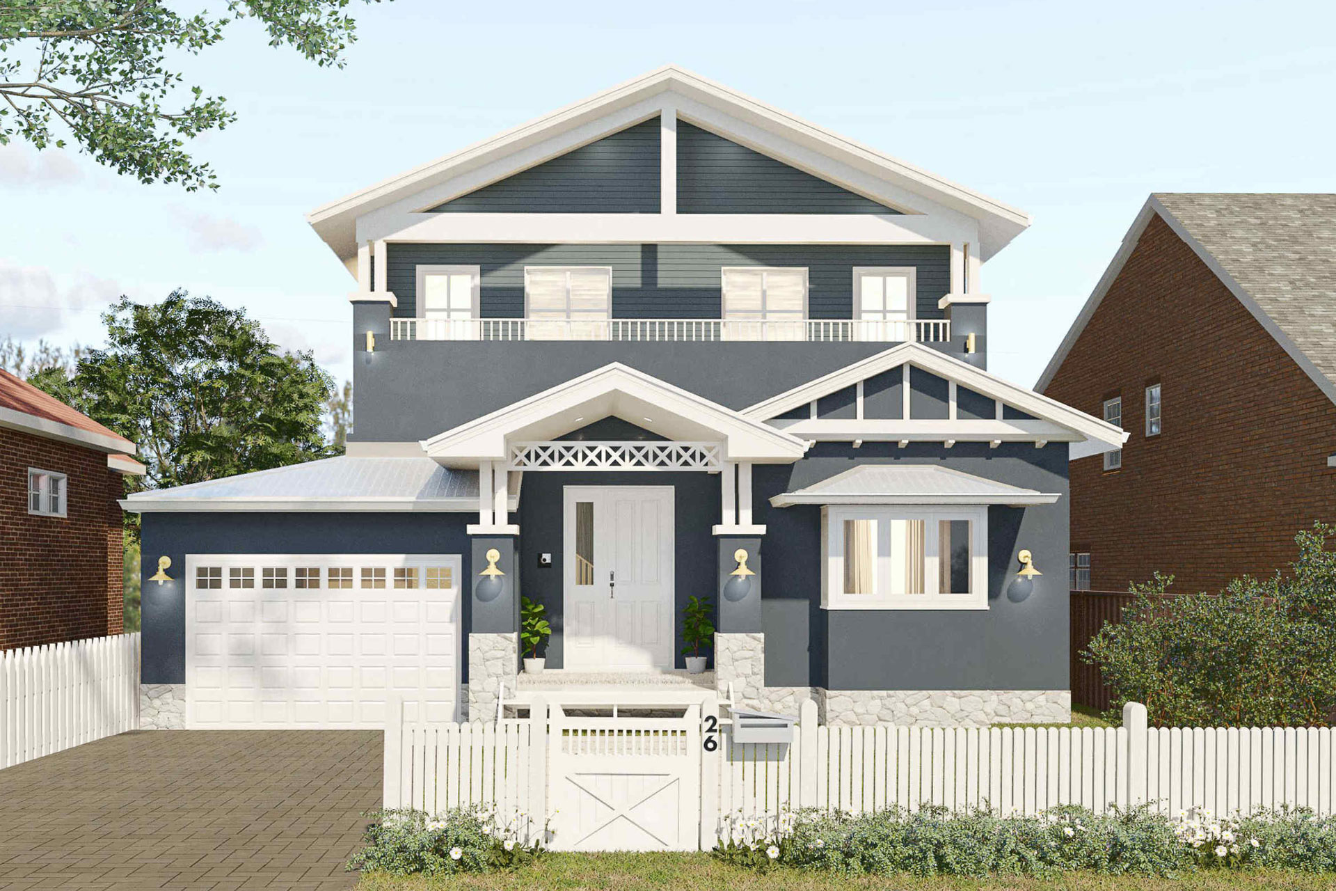 3d-Visualize-Five-Dock-House-Front